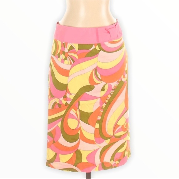 TIBI Linen Pastel Colors Pencil Skirt - Picture 1 of 3